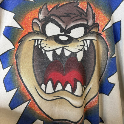 1995 Tasmanian Devil Taz Looney Tunes Crewneck Sz L (A7882)