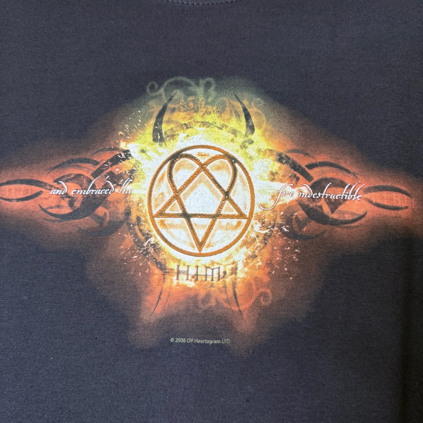 2006 HIM Heartagram T-Shirt Sz XL  (B2049)