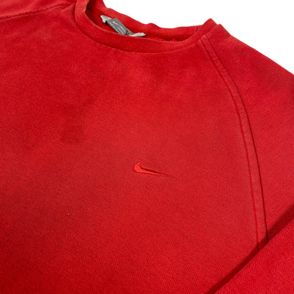 2000’s Nike Mini Swoosh Tonal Red Crewneck Sz 2XL (A2285)