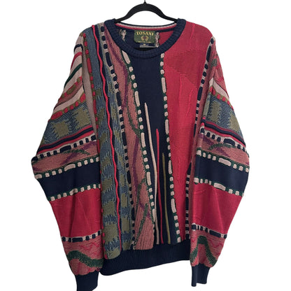 90's Coogi Style Toscani Knit Sweater Sz M (A649)