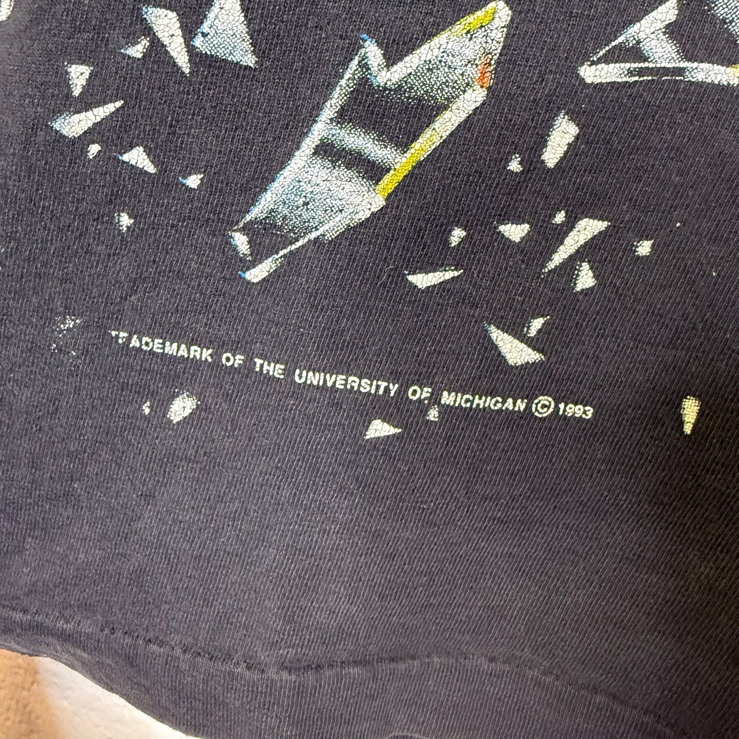 90’s Michigan Wolverines Shattered Backboard T-shirt Sz L (B2540)