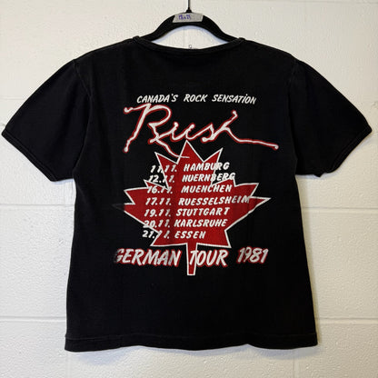 1981 Rush German Tour T-Shirt Sz M (B400)