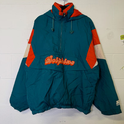 90s Miami Dolphins NFL Starter Jacket Sz L (B2490)