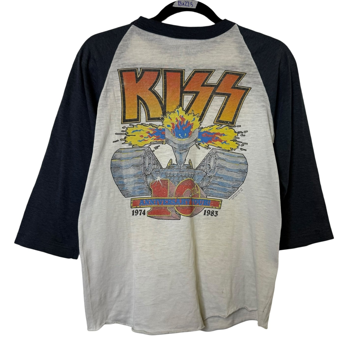 1983 KISS 10th Anniversary Tour Raglan T-Shirt (B386)