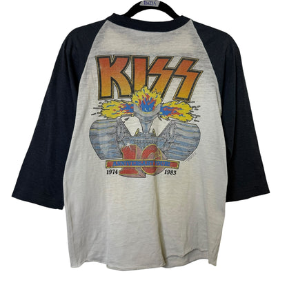 1983 KISS 10th Anniversary Tour Raglan T-Shirt (B386)