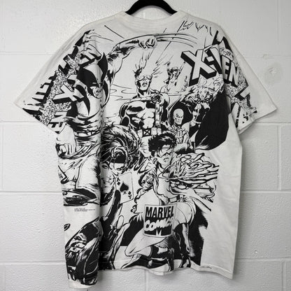 1993 Marvel X-Men All Over Print T-Shirt Sz XL