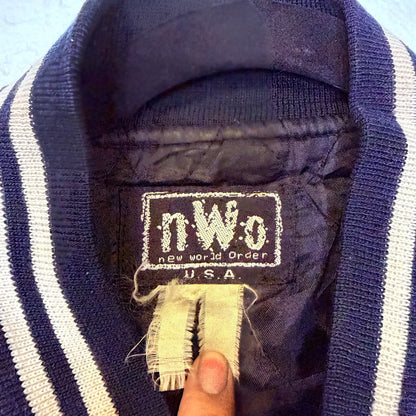 90's NWO Wrestling Letterman Leather/Wool Jacket Sz L
