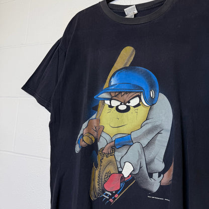 1997 Taz Looney Tunes Baseball MLB T-shirt Sz XL (B2994)