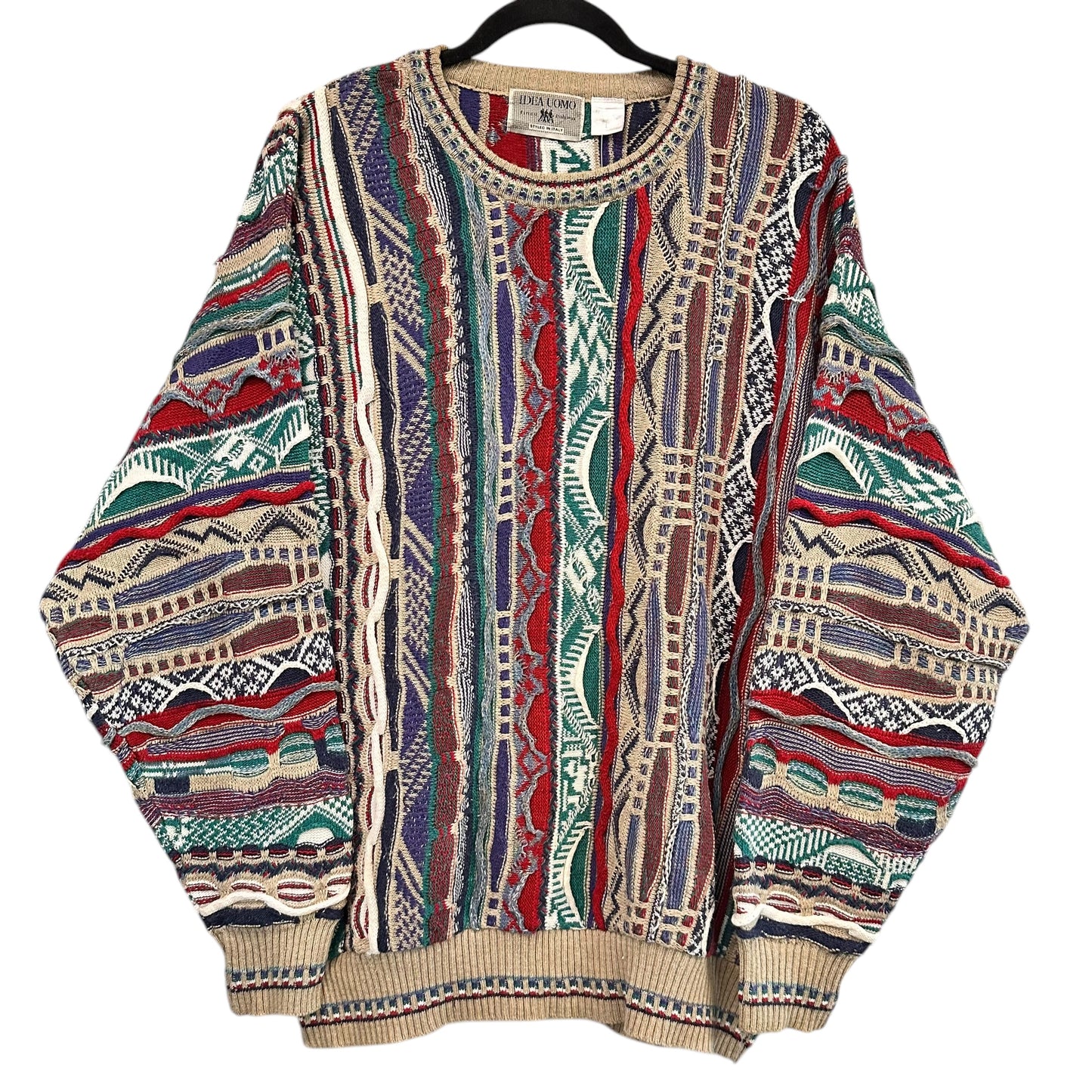 90's Coogi Style by Idea Como Italy Knit Sweater Sz L (A7475)