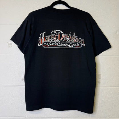 1982 Harley Davidson Winnipeg T-Shirt Sz L (B1391)