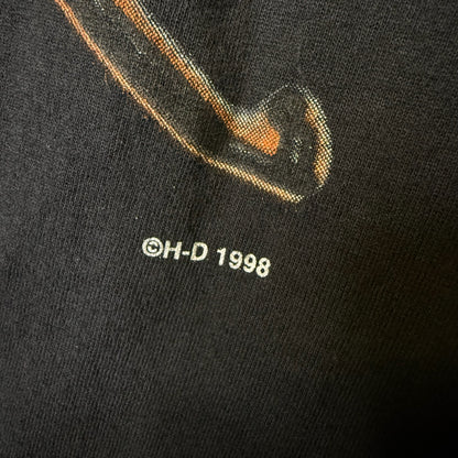 1998 "I don't need your attitude" Harley Davidson T-Shirt Sz L (B1156)