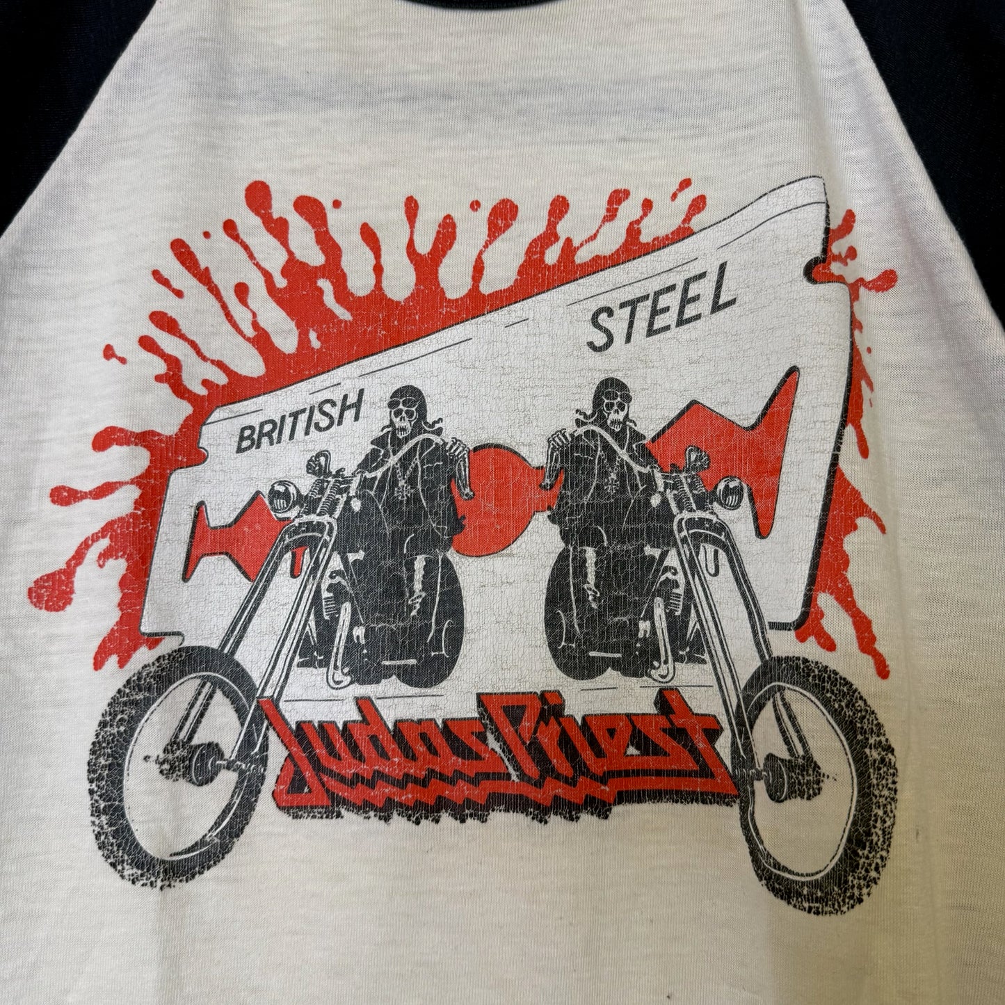 80's Judas Priest British Steel T-Shirt Sz M (B2275)