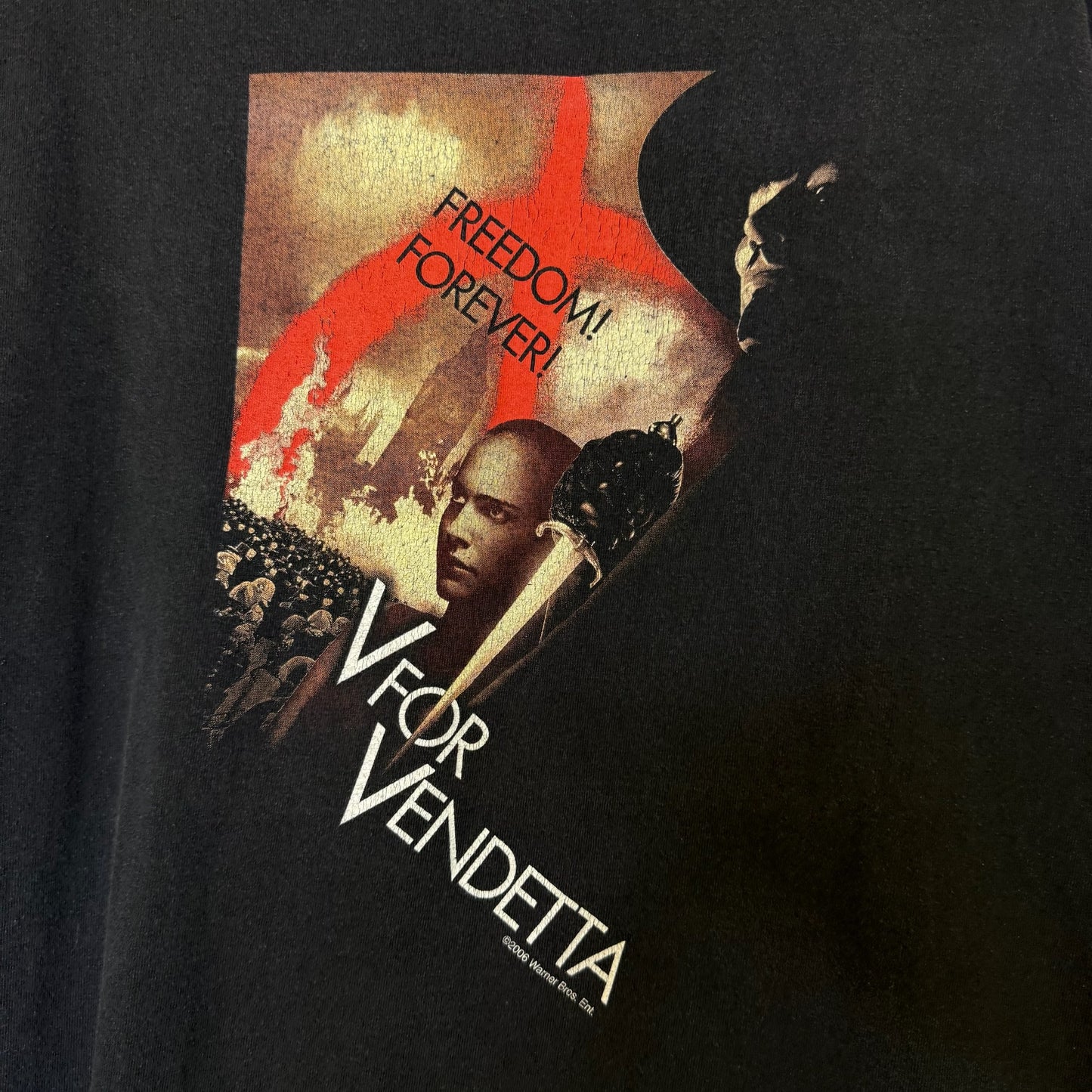 2006 V for Vendetta Movie T-Shirt Sz XL (B1760)