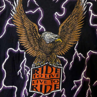 90s Eagle Ride to Live American Thunder T-shirt Sz M (B1713)