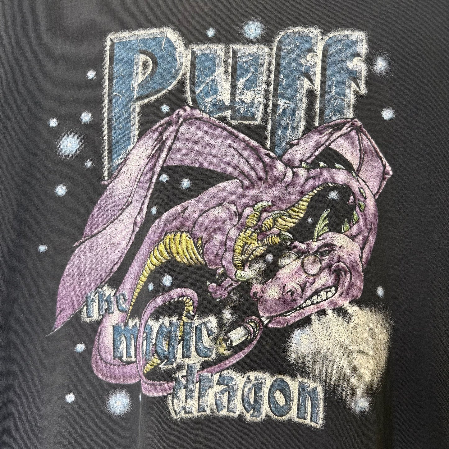 90s Puff The Magic Dragon Weed 420 Parody T-Shirt Sz XL