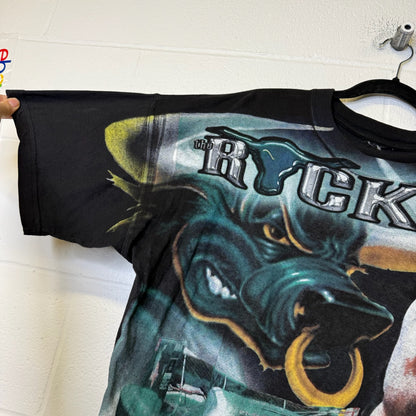 2000s The Rock NASCAR AOP WWF T-Shirt Sz 2XL (B2148)