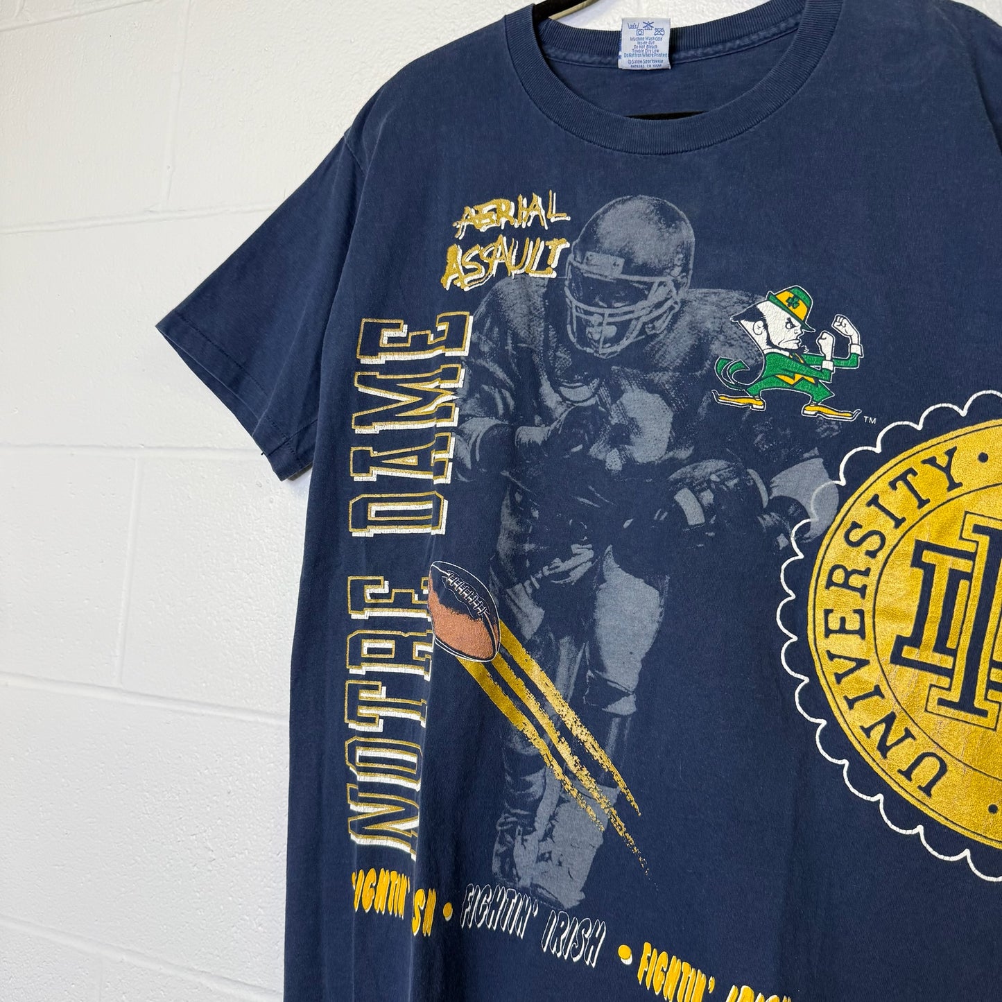 90's Notre Dame Fighting Irish NCAA T-shirt Sz L (B2329)