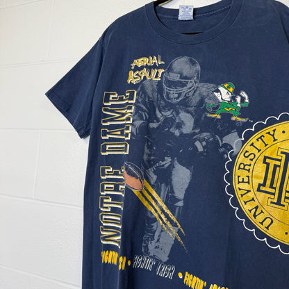 90's Notre Dame Fighting Irish NCAA T-shirt Sz L (B2329)