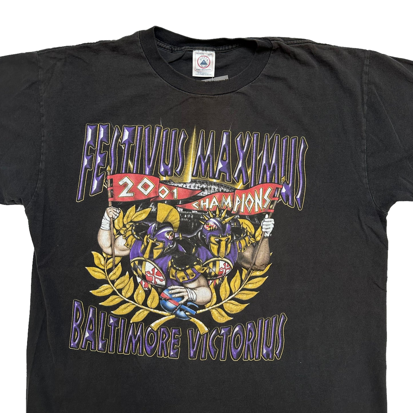 2001 Baltimore Ravens T-shirt Sz L (A2136)
