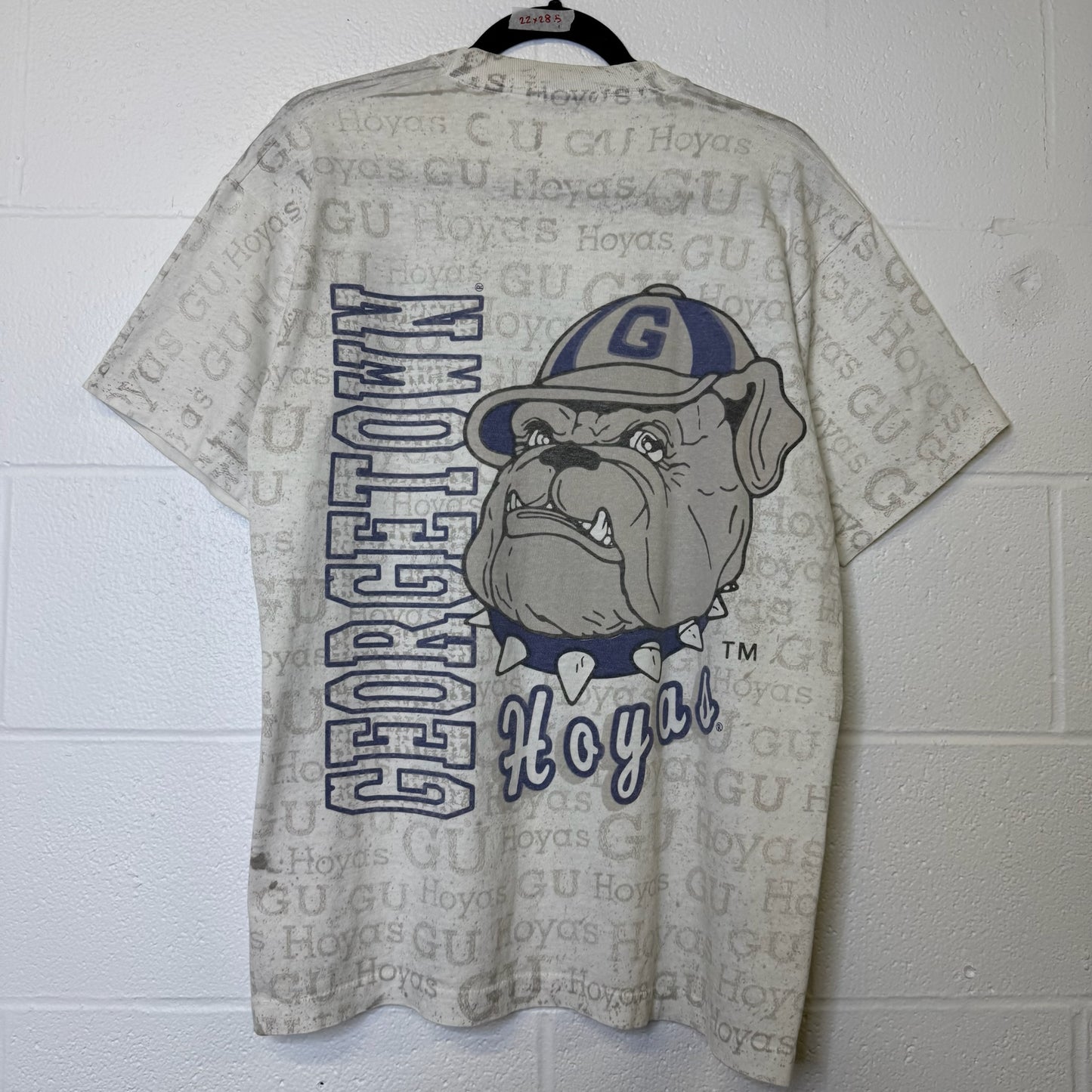 90's Georgetown Hoyas NCAA AOP T-Shirt Sz XL (B2166)