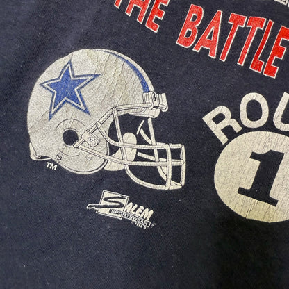 90's Showdown Philadelphia Eagles vs Dallas Cowboys Salem NFL  T-Shirt Sz L (B1606)