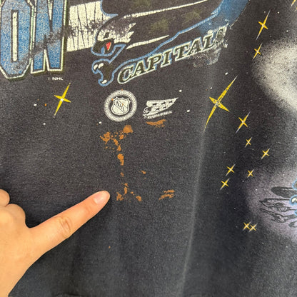 90s Washington Capitals NHL Bulletin AOP T-Shirt Sz XL