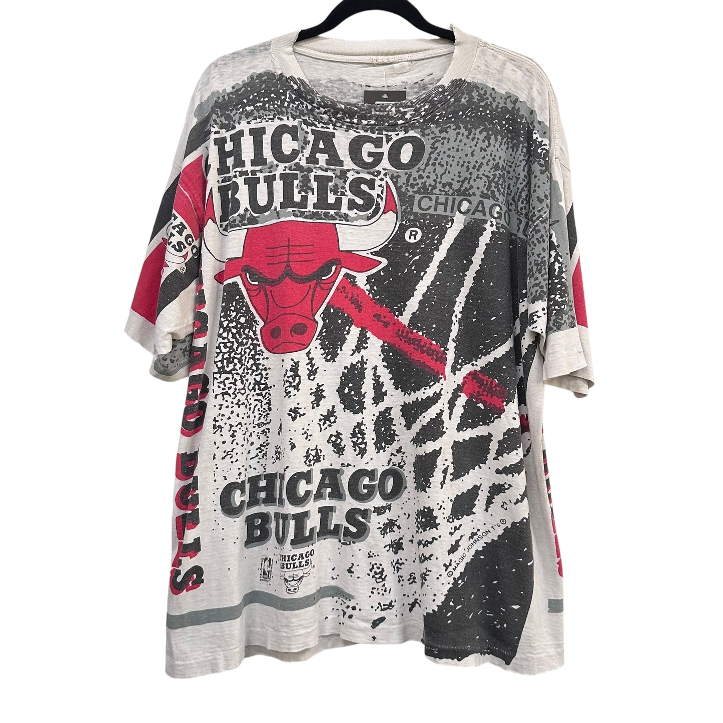 90s Chicago Bulls AOP T-shirt Sz XL (A1461)