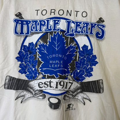 1991 Toronto Maple Leafs NHL T-shirt Sz L (B2415)