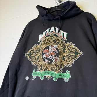 90's Miami Hurricanes NCAA Hoodie Sz XL (B2104)