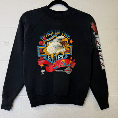 1987 Harley Davidson Eagle Crewneck Sz YL (B2262)