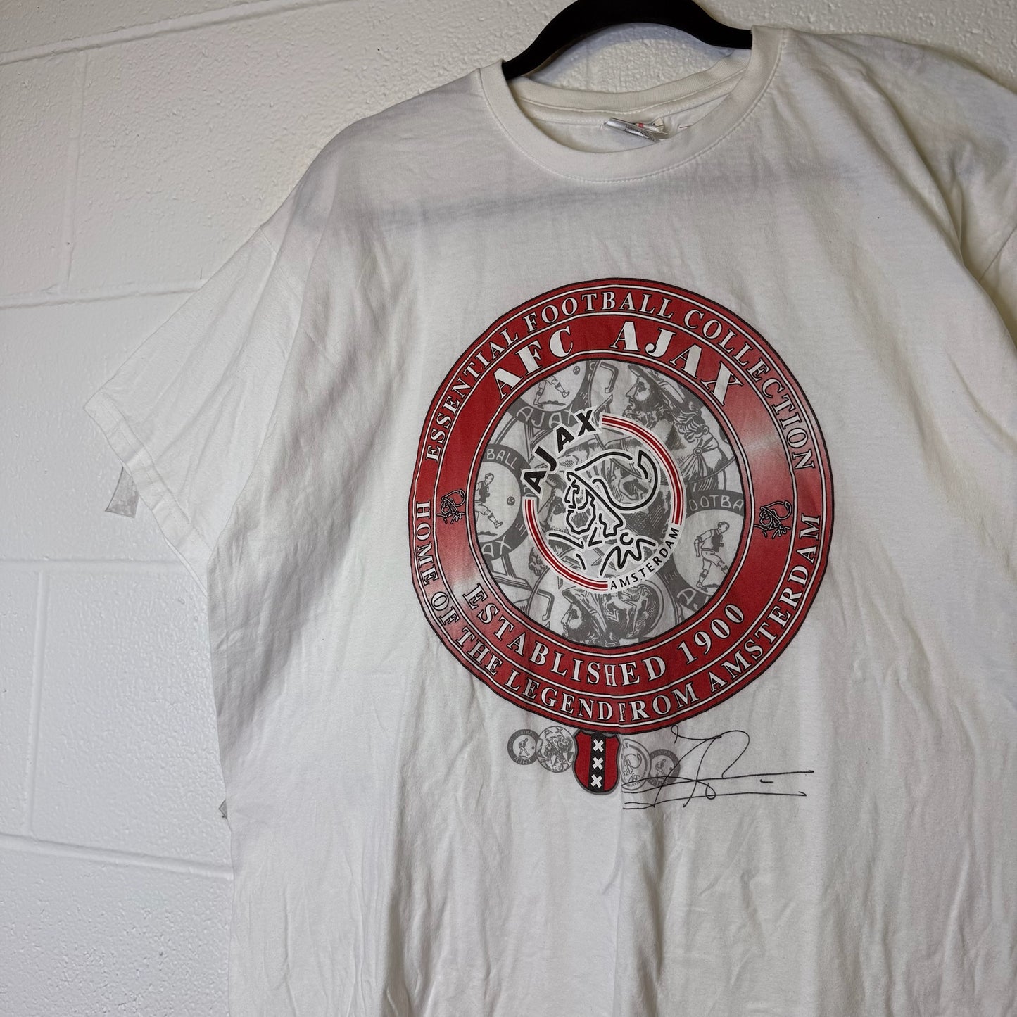 90s Ajax Amsterdam Soccer T-Shirt Sz L (B2629)