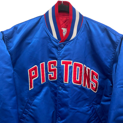 90's Detroit Pistons Satin Bomber Jacket Sz M