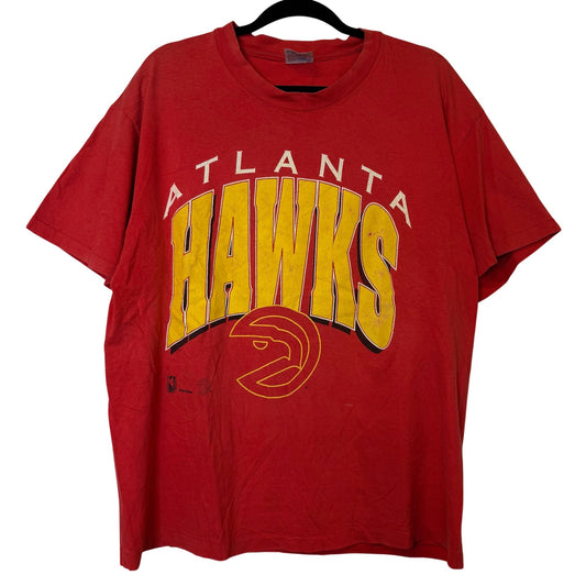 90s Atlanta Hawks NBA T-Shirt Sz L (B2897)