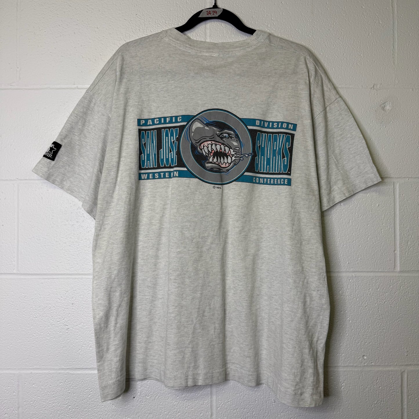 90's San Jose Sharks NHL Starter T-shirt Sz XL (B1684)