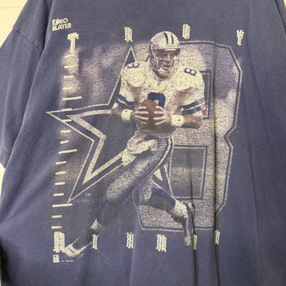 1995 Dallas Cowboys Troy Aikman NFL T-shirt Sz 2XL (B1612)
