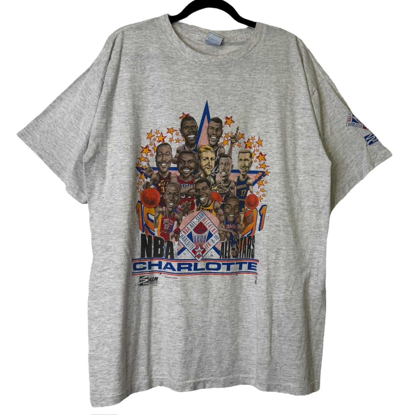 1990 Charlotte Hornets NBA All Star Game T-shirt Sz XL (A1522)