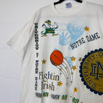 90's Notre Dame Fighting Irish NCAA Salem T-Shirt Sz XL (B2328)
