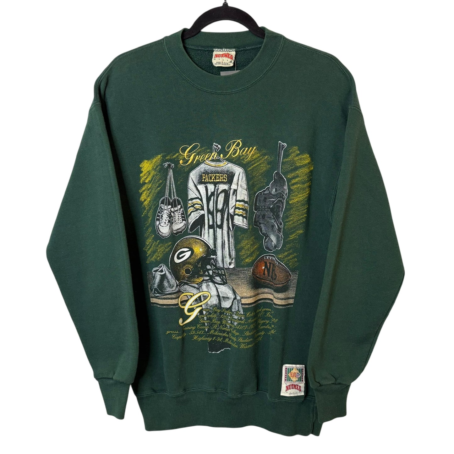 90s Green Bay Packers Crewneck Sz L (A8024)