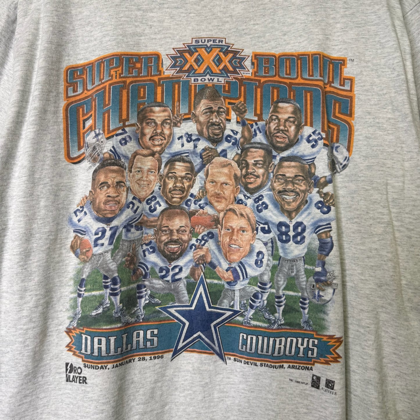 1996 Dallas Cowboys Pro Player NFL T-shirt Sz L (B1625)