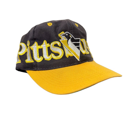 90s Pittsburgh Penguins NHL Logo 7 Snapback Hat