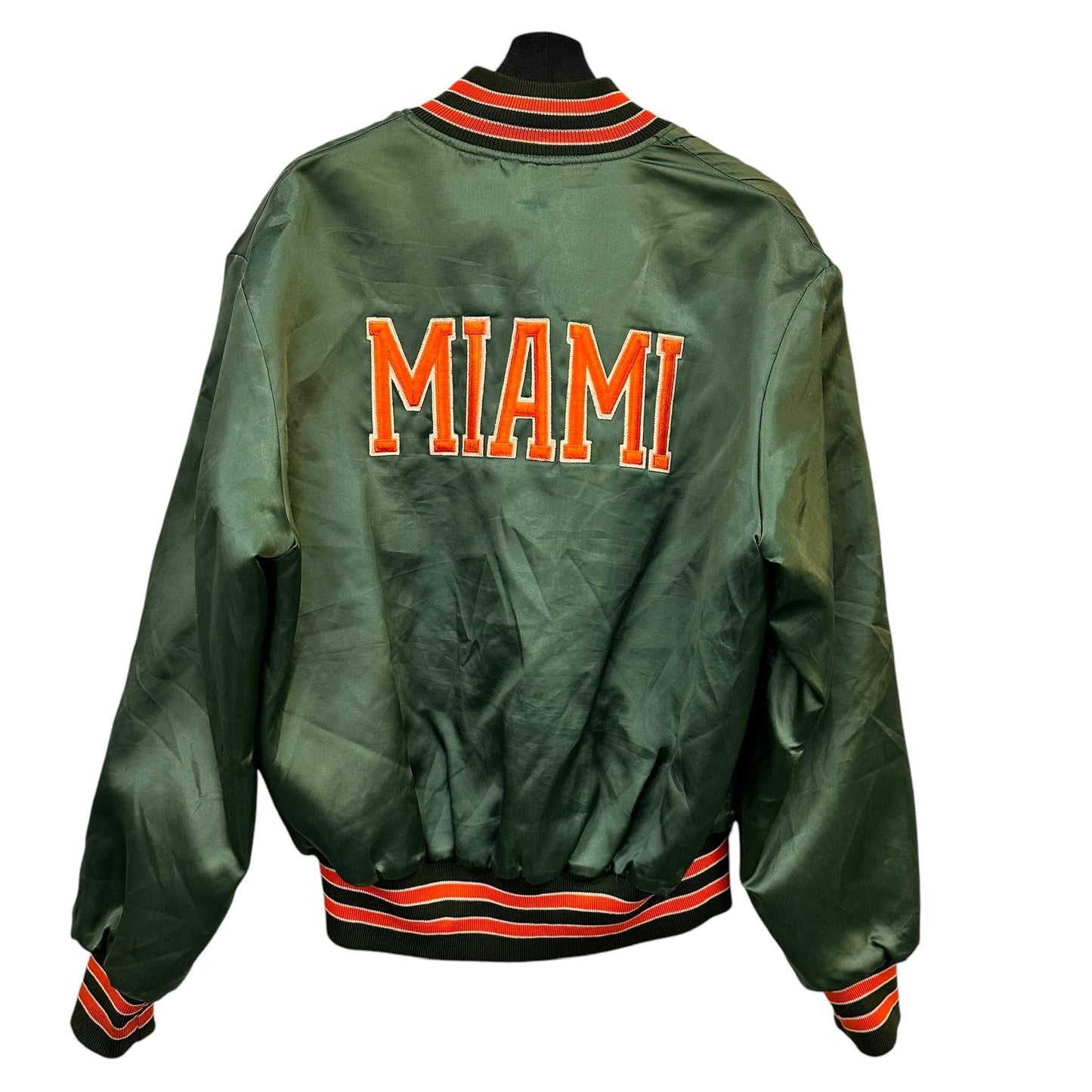 90's Miami Hurricanes Satin Jacket Sz L (A4503)