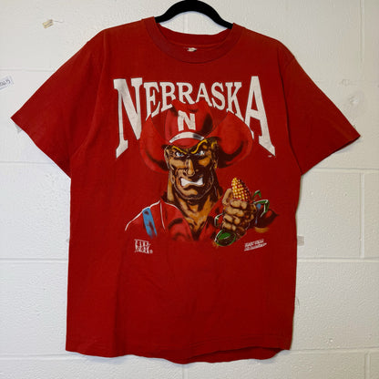 90's Nebraska Cornhuskers NCAA T-shirt Sz L (B2573)