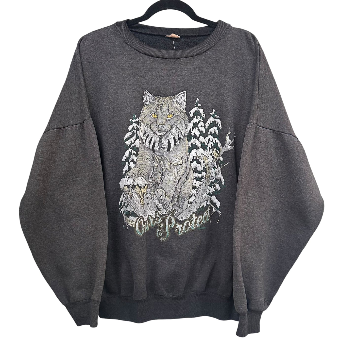 90's Lynx Ours to Protect Crewneck Sz XL (A1638)