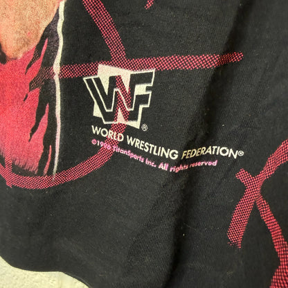 90's Bret Hart WWF All Over Print T-Shirt Sz XL (B2640)
