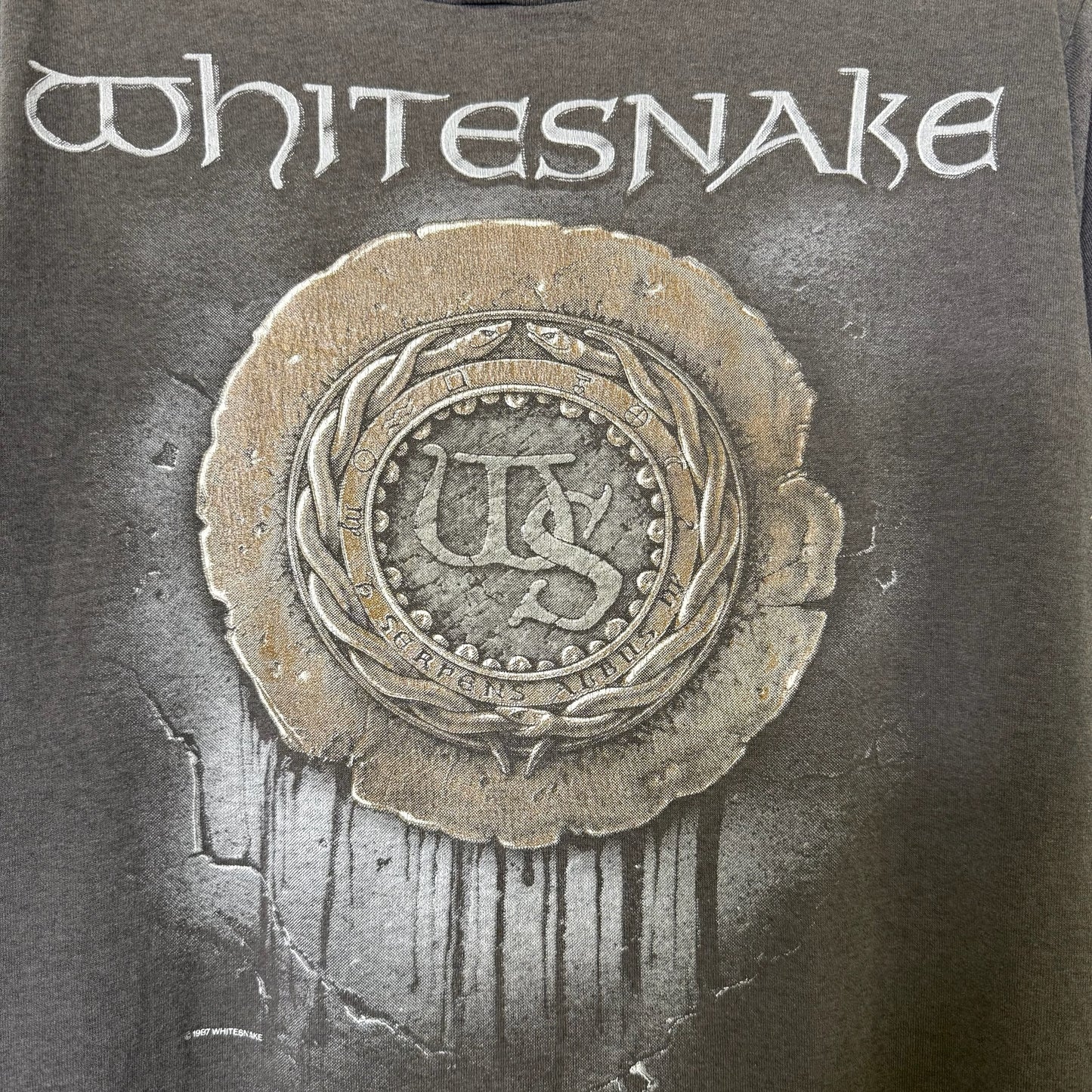 1987 White Snake Tour T-Shirt Sz M (B608)