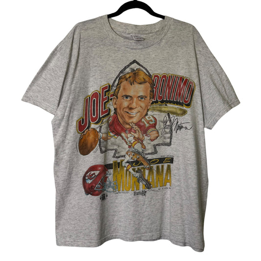 1994 Joe Montana Kansas City Chiefs NFL T-shirt Sz XL (B1601)