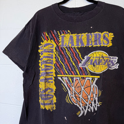 90's LA Lakers Nutmeg NBA T-Shirt Sz XL (B2533)