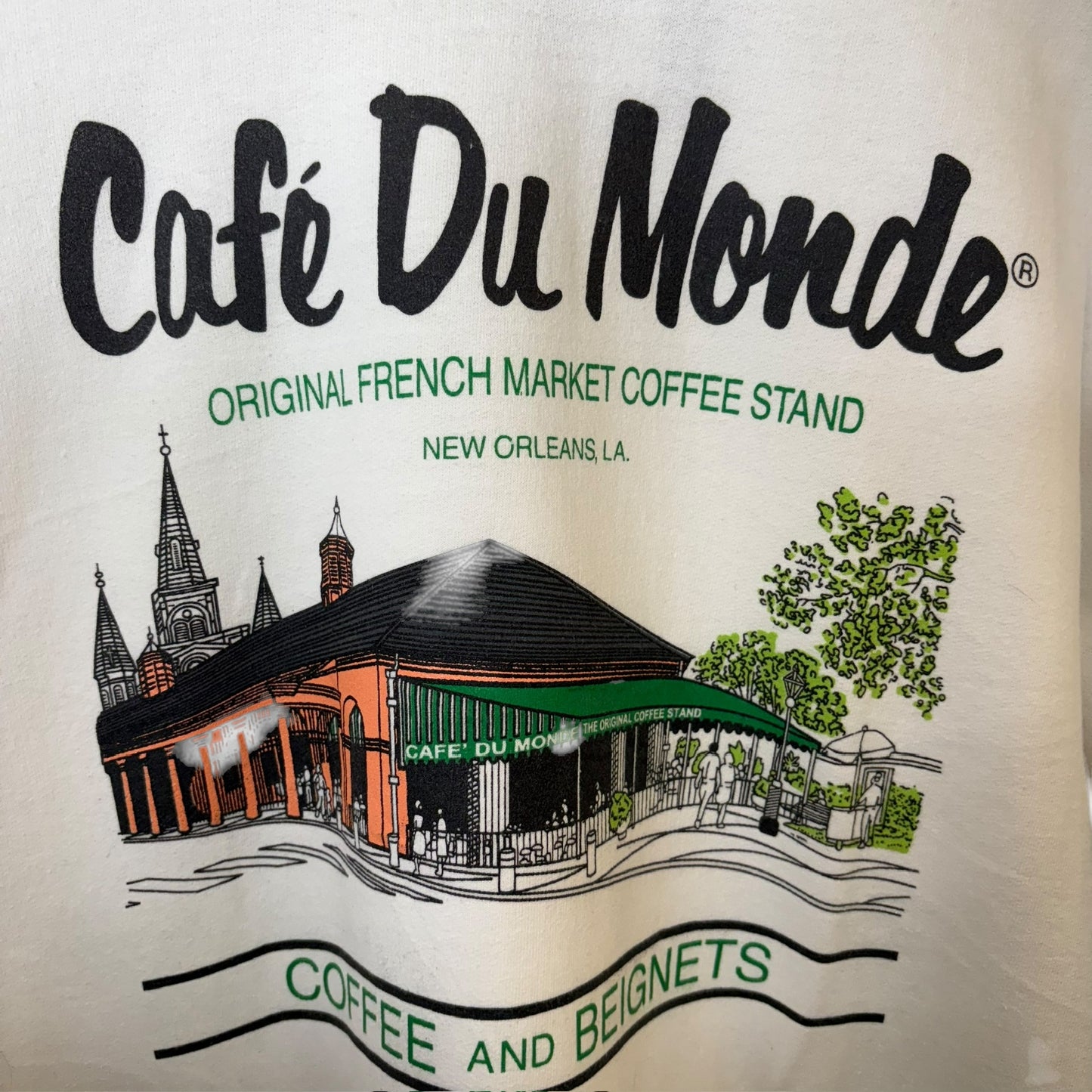 2000s Cafe Du Monde Coffee Stand Crewneck Sz L (A8030)