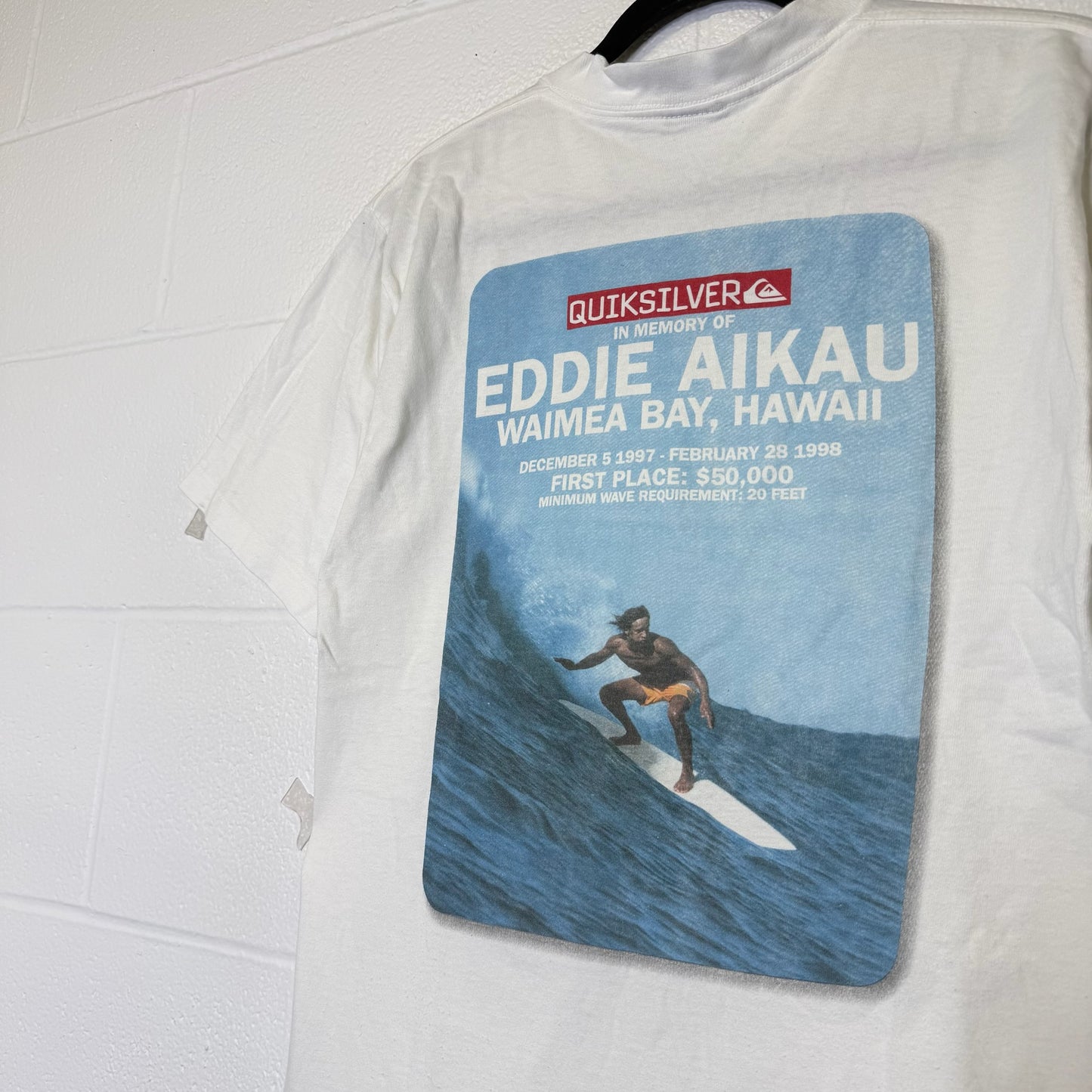 90s Quiksilver Eddie Aikau "The Eddie" Surf T-shirt Sz S (B2920)