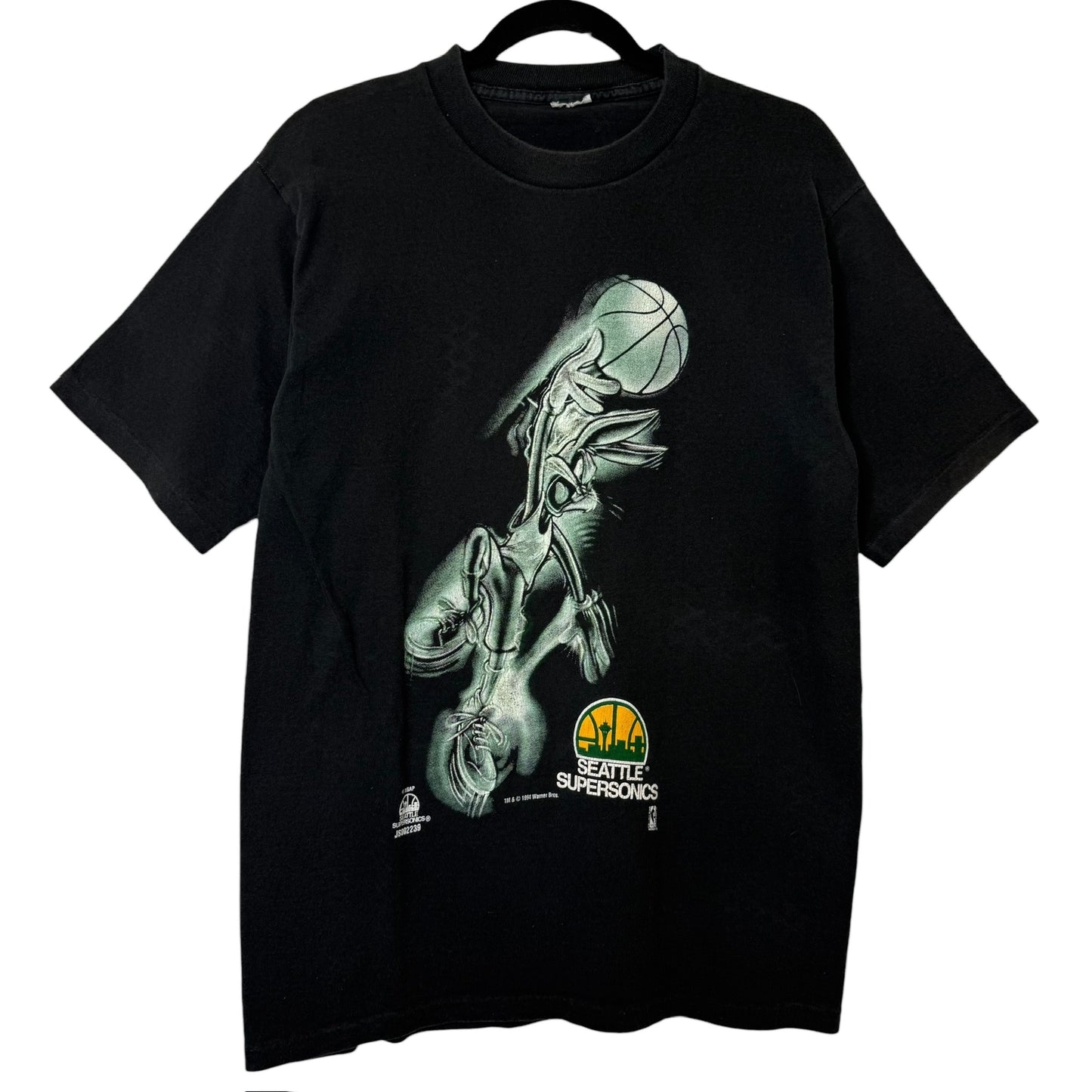 1994 Seattle Supersonics Bugs Bunny T-Shirt Sz L (B2231)
